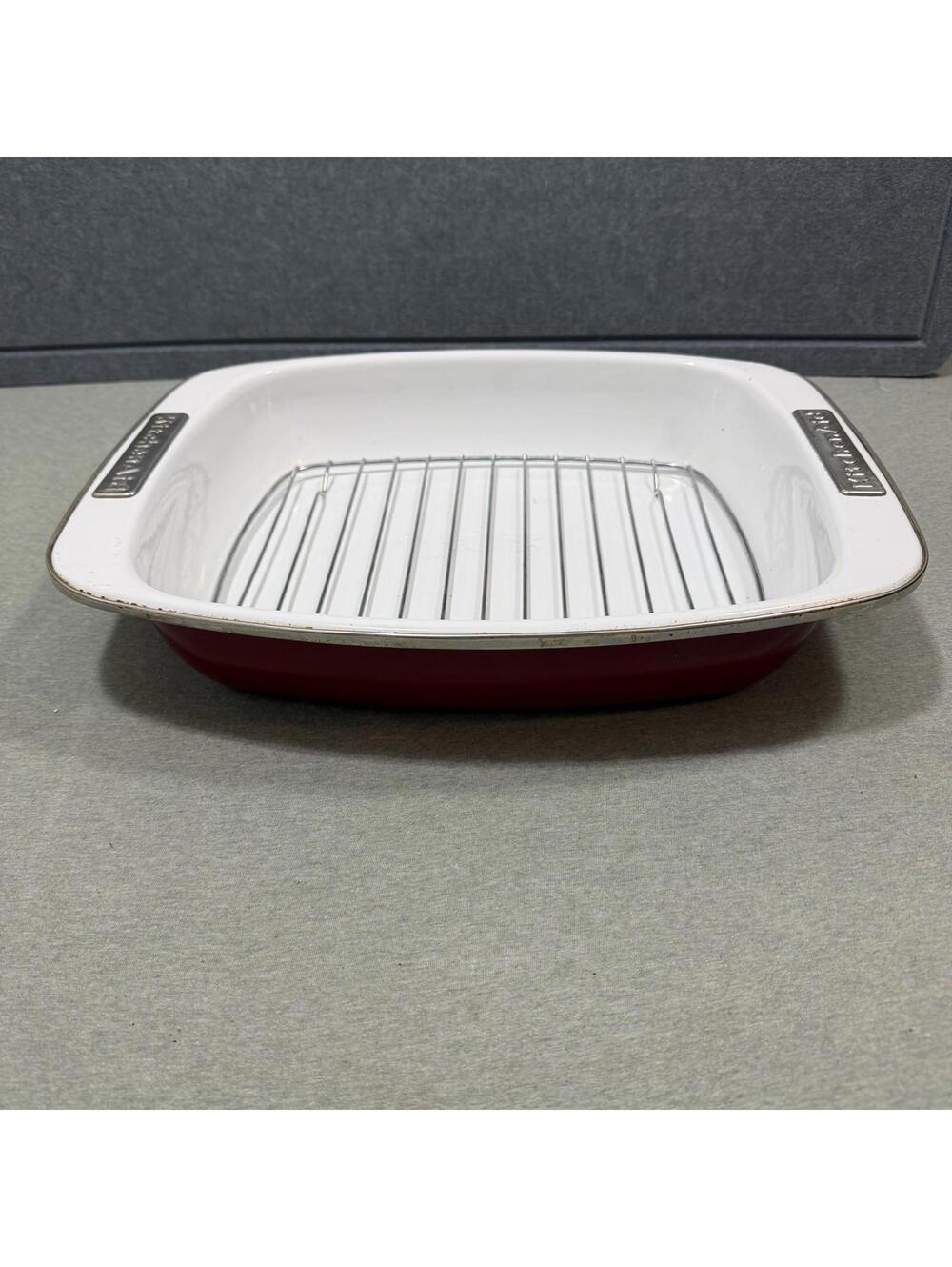 Kitchen Aid Red Enameled Roaster W/ Rack